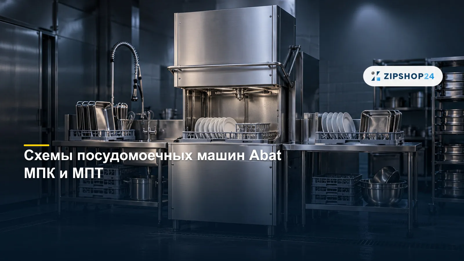 Схемы посудомоечных машин Abat: МПК и МПТ