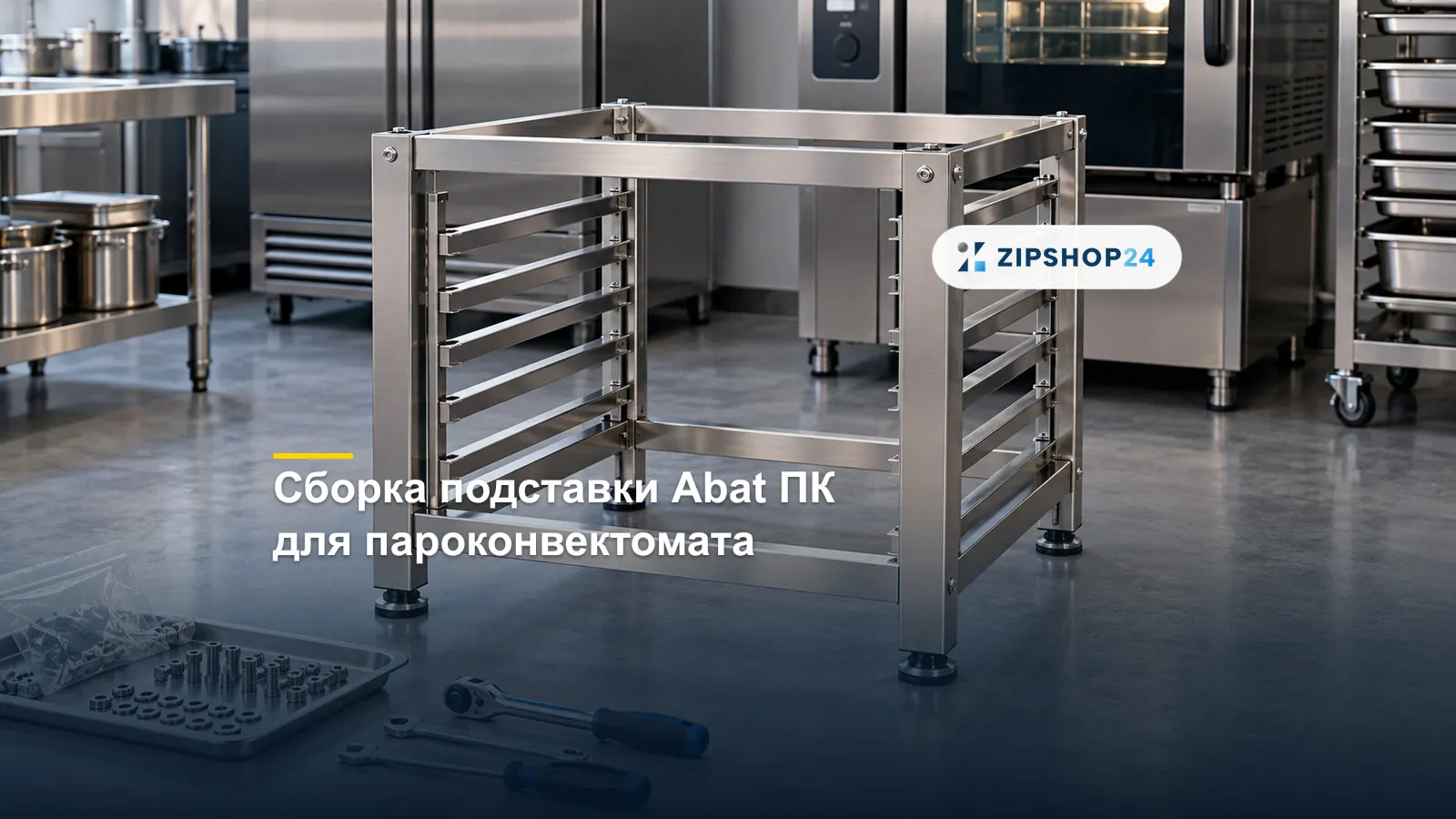 Сборка подставки Abat ПК для пароконвектомата: инструкция с фото