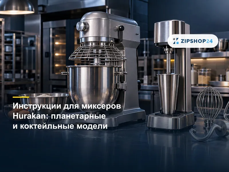 Инструкции для миксеров Hurakan: планетарные и коктейльные модели