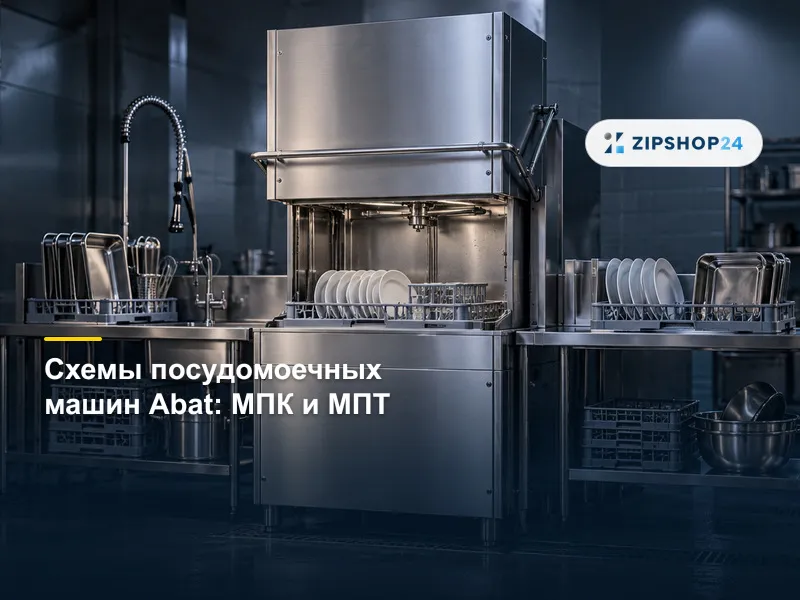 Схемы посудомоечных машин Abat: МПК и МПТ