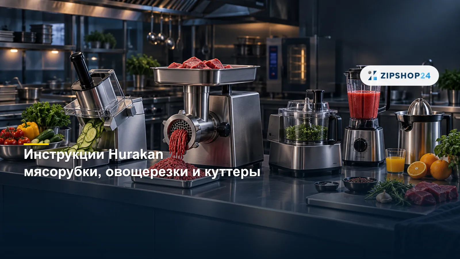 Инструкции Hurakan: мясорубки, овощерезки, куттеры и соковыжималки