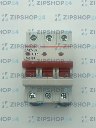 Автоматический выключатель ВА47-29 3п 16А 6кА Texenergo хар-ка С