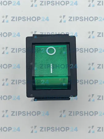 Переключатель с подсветкой зелёный ON-OFF (15A 250V) 4 контакта IRS-201-1A3