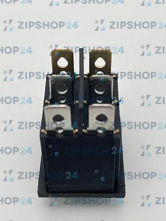 Выключатель клавишный 250V 15А (6с) ON-OFF зеленый с подсветкой ДВОЙНОЙ