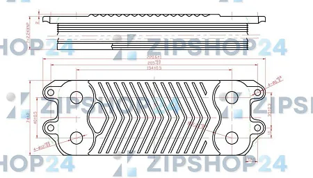 Теплообменник ГВС HR 12 пластин (Protherm / Vaillant TEC) 0020020018