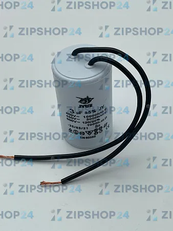 Пусковой конденсатор CBB60 3mF - 450 VAC (±5%) Гибкие выводы (K78-17) (28х53) мм (JYUL)
