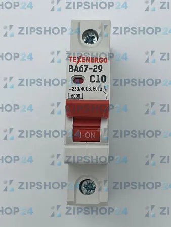 Автоматический выключатель ВА67-29 1п 10А 6кА Texenergo хар-ка С