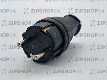 Вилка каучук. прямая 2Р+РЕ 16А 220В IP44