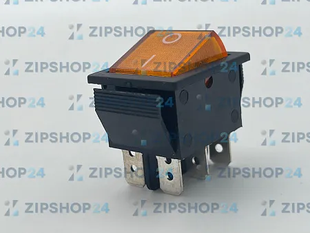 Переключатель с подсветкой желтый ON-ON (15A 250V) 6 контактов IRS-202-1A3