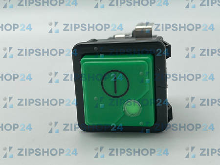 Выключатель кнопочный монтажные размеры 28,5x28,5 мм зелён. 2CO 250В