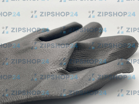 Защитные перчатки с полиуретановым покрытием  Черные