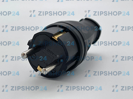 Вилка каучук. прямая 2Р+РЕ 16А 220В IP44