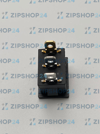 Выключатель клавишный 250V 6А (3с) ON-OFF красный с подсветкой Mini